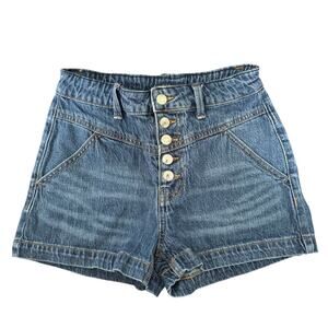 Wild Fable Button up bareback Jean shorts sz 2